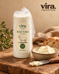 vira. Ziegenbutter ungesalzen 1000g aus 100 % Ziegenmilch mit Brot und Butterschale