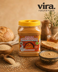 Bozkir doppelgeröstete Sesampaste (Tahini) 935g im Behälter mit Sesamsamen und Brot